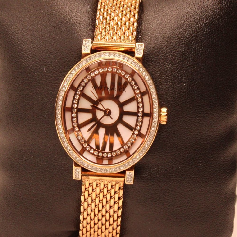 Wittnauer Women's Dress Watch Crystal Accents Rose Gold 28mm - Picture 3 of 12